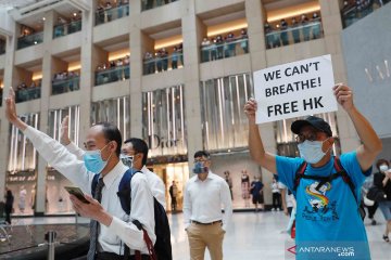 Peringatan setahun unjuk rasa massa di Hong Kong