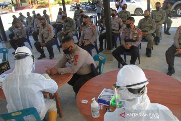 Rapid test personel Brimob di Nagan Raya Aceh