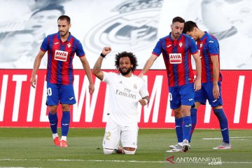 La Liga : Real Madrid unggul 3-0 atas Eibar di babak I