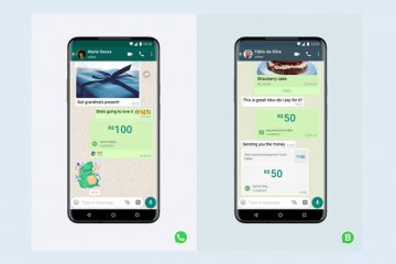 Dari WhatsApp bisa kirim uang dan bayar tagihan