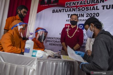 Kementerian Sosial bahas pengucuran bantuan sosial dua bulan sekaligus