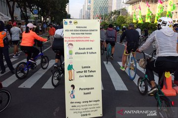 Warga Jakarta antusias ikuti Hari Bebas Kendaraan Bermotor