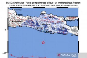 Gempa bumi magnitudo 4.1 guncang Pacitan