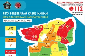 Kasus positif COVID-19 di Kabupaten Blitar bertambah 2 jadi 24 warga