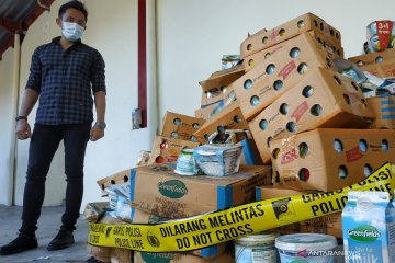 Polresta Mataram segel gudang distributor makanan dan minuman