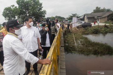 Menteri meninjau lahan ketahanan pangan baru di Kalimantan Tengah