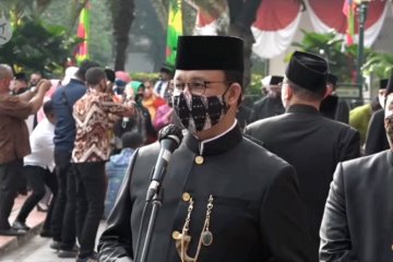 Anies: reproduksi COVID-19 terkendali, kado HUT Jakarta