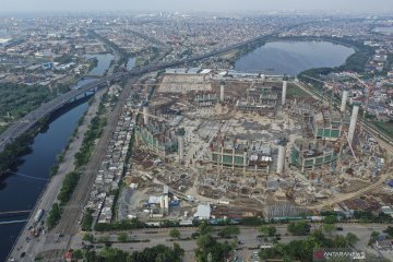 Progres proyek pembangunan Stadion BMW