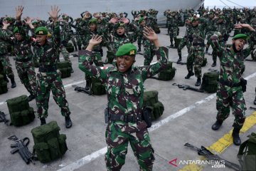 Kepulangan satgas pamtas RI-Papua Nugini