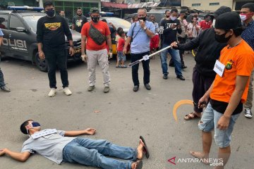 Polisi gelar rekonstruksi buronan yang kabur ke Cilacap usai tawuran