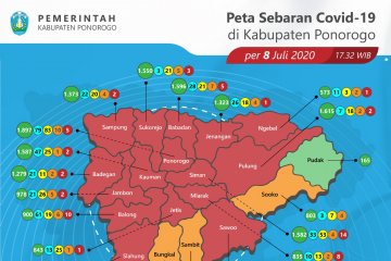 Status Kabupaten Ponorogo naik dari zona kuning ke zona oranye