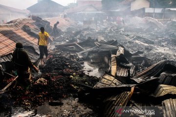 Kebakaran pasar Inpres di Lhokseumawe