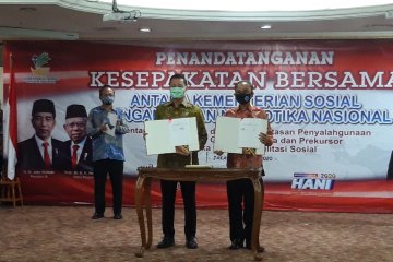 Kemensos-BNN kerja sama pencegahan narkotika dan rehabilitasi sosial