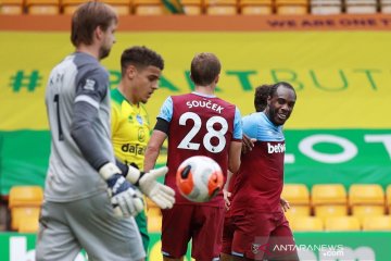 Michail Antonio borong empat gol, West Ham kirim Norwich terdegradasi