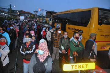 Penambahan bus bantuan gratis di Stasiun Bogor