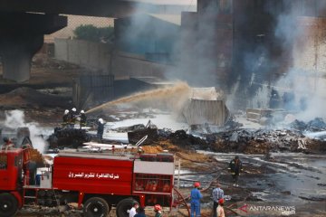 Kebakaran pipa minyak mentah di Kairo