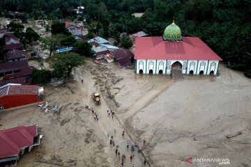 Foto udara lokasi terdampak banjir bandang Masamba