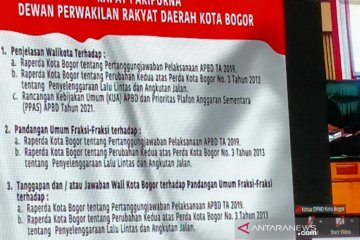 DPRD terima tiga Raperda dari Pemkot Bogor