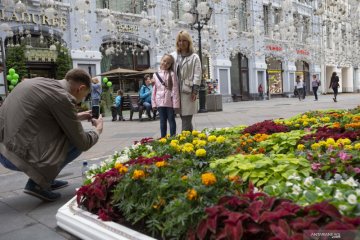 Festival bunga di Moskow