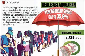 Realisasi anggaran perlindungan sosial capai 35,6 persen