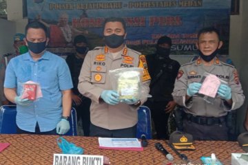 Polisi ungkap rumah penyimpanan narkoba di Medan