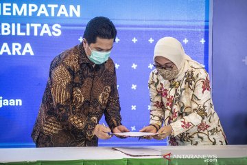 Erick - Menaker teken MoU penempatan pekerja disabilitas di BUMN