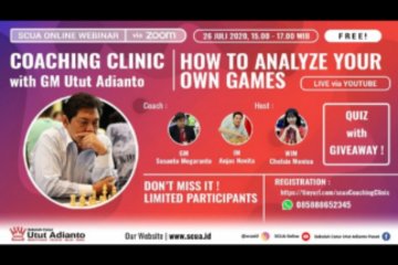 Utut Adianto berbagi ilmu catur secara gratis lewat webinar