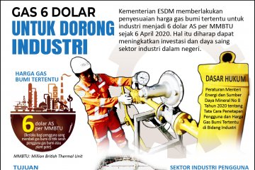 Gas 6 dolar untuk dorong industri