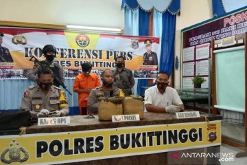 Akibat kecelakaan, Dua pemuda Payakumbuh tertangkap bawa 11 kg ganja