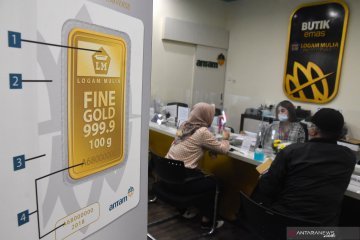 Harga emas Antam hari ini turun Rp1.000 jadi Rp1,129 juta per gram