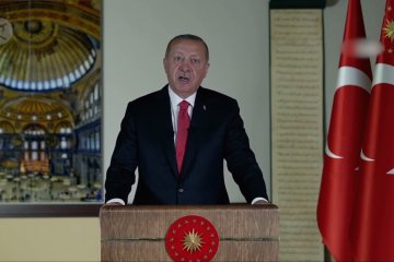 Erdogan umumkan shalat pertama di Hagia Sophia pada 24 Juli