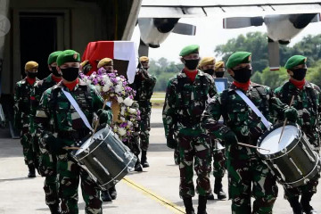 Jenazah prajurit TNI yang gugur di Kongo tiba di Pekanbaru