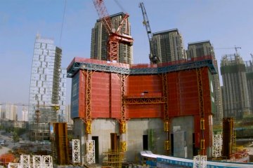 Melihat mesin raksasa pembangun gedung pencakar langit China