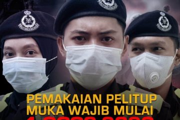 Malaysia terapkan wajib masker berdenda RM1000