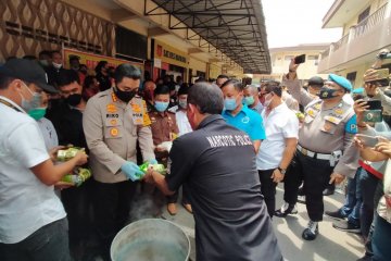 Polrestabes Medan musnahkan barang bukti sabu-sabu 67 kg