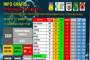 1.958 pasien positif COVID-19 di Papua telah sembuh