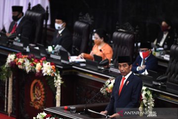 Presiden Jokowi sampaikan pidato pengantar RUU APBN 2021 dan nota keuangan