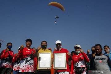 Pengibaran bendera tertinggi di Lanud Ats Bogor pecahkan rekor dunia