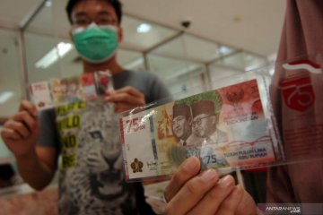 Penukaran uang rupiah baru pecahan Rp75.000