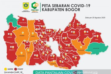 Jumlah kasus COVID-19 di Kabupaten Bogor tembus angka 704