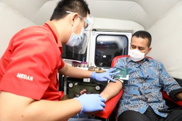 Stok darah di PMI Medan menipis selama pandemi COVID-19