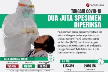 Dua juta spesimen COVID-19 telah diperiksa