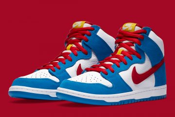 Usung warna cerah, Nike rilis sneakers SB Dunk High Doraemon