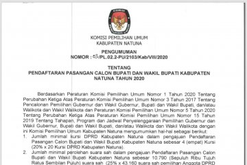 Pengumuman KPU Natuna