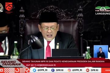 Sidang Tahunan MPR, Bamsoet ajak seluruh elemen bangsa gotong royong hadapi COVID-19