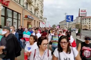 140 orang ditahan pada sebuah demonstrasi di Minsk