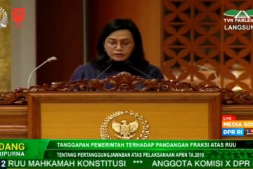 Sri Mulyani: angka kemiskinan dan pengangguran turun pada 2019