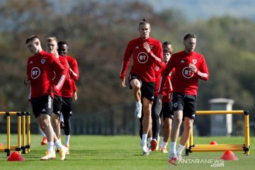 Latihan timnas Wales jelang turnamen UEFA Nations League