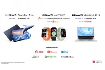Huawei luncurkan MateBook D15 dan MatePad T10s