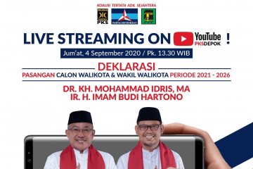 Deklarasi pasangan Idris-Imam gunakan "live streaming" di Medsos